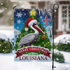 Louisiana Christmas Flag MLN4035F