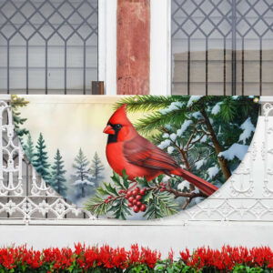 Cardinal Christmas Non-Pleated Fan Flag MLN3942FL