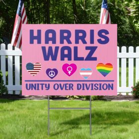 Harris Walz Unity Over Division Yard Sign TQN3787YS