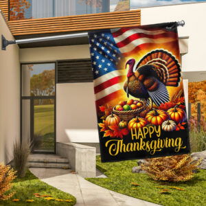 Thanksgiving Turkey American Flag MLN3943F