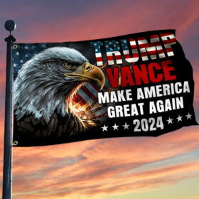 Trump Vance Make America Great Again  2024 Grommet Flag MLN3920GF