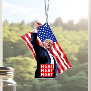 Trump Fight Acrylic Hanging Sign Trump Vance 2024 Window Hanging Sign MLN3957HS