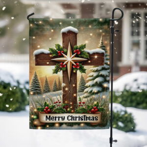 Christian Cross Merry Christmas Jesus Flag MLN3955F