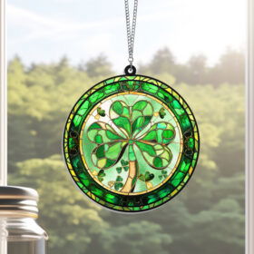 Shamrock Irish Suncatcher Acrylic Hanging Window MLN3817AS