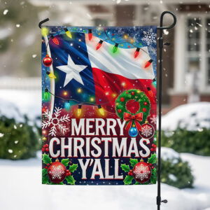 Texas Christmas Flag Merry Christmas Y'all MLN3995F