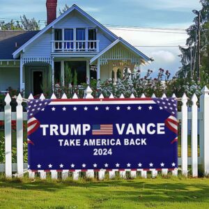 Trump Vance Take America Back Fence Banner TQN3837FB