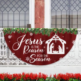 Jesus Is The Reason For The Season Christmas Non-Pleated Fan Flag TQN3803FL