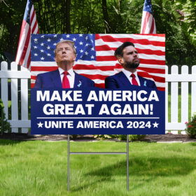 Trump Vance Make America Great Again Unite America 2024 Yard Sign TQN3828YS