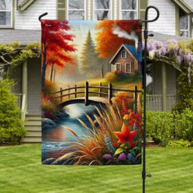 Beautiful Fall Nature Scenery Flag TQN3794F